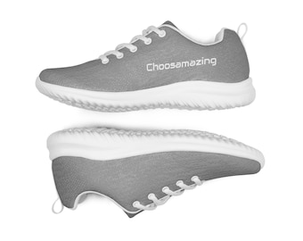 Zapatillas grises para hombre, cómodas zapatillas deportivas para correr, fitness, deportes, caminar, entrenar, trotar y gimnasio. El regalo perfecto.