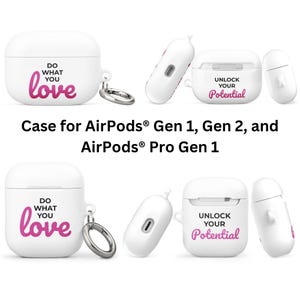 Case for AirPods 1st and 2nd Generation and AirPods® Pro Gen 1 Inspirational Quotes Cute AirPods Cover With Keychain