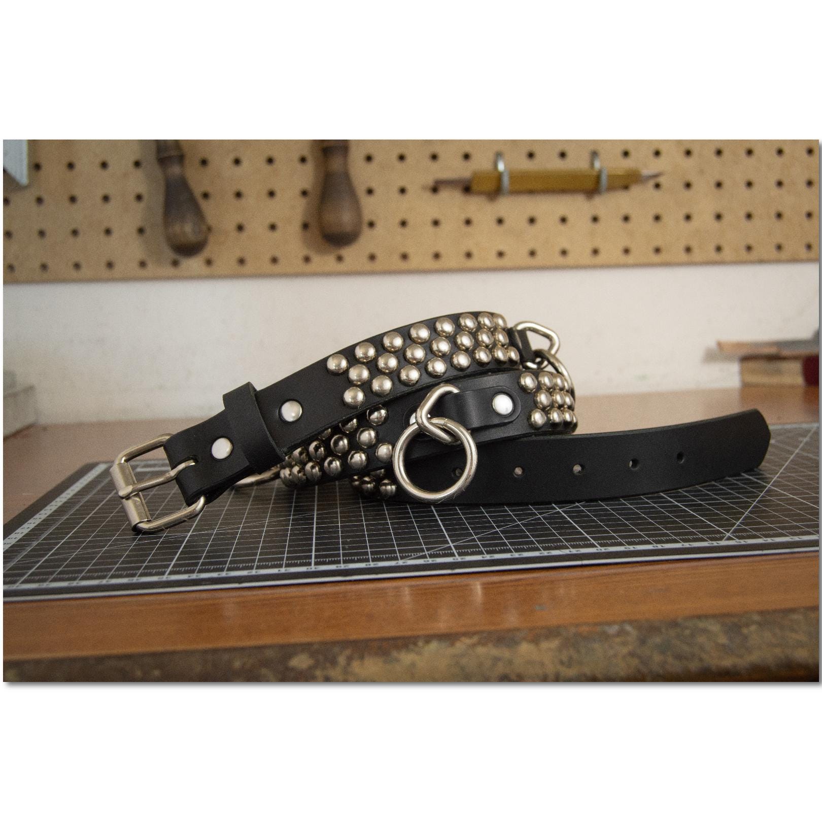 Dome Studded Leather Bondage Belt - Etsy
