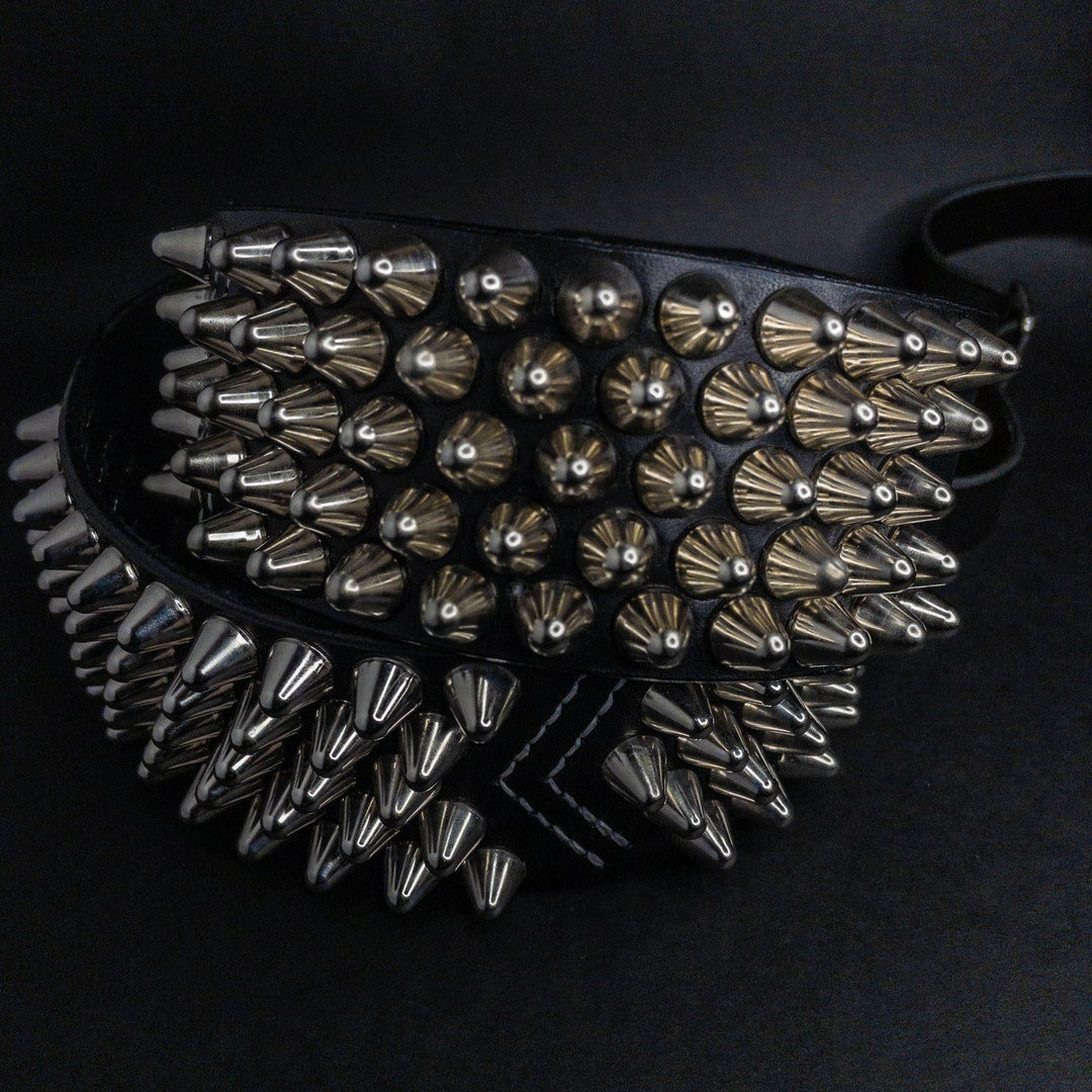 Handmade Studded Leather Guitar Strap. Heavy Metal Guitar Etsy