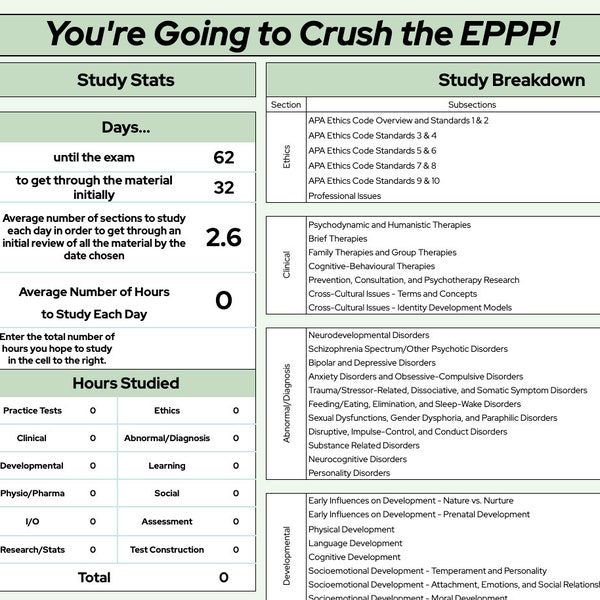 EPPP Study Tracker