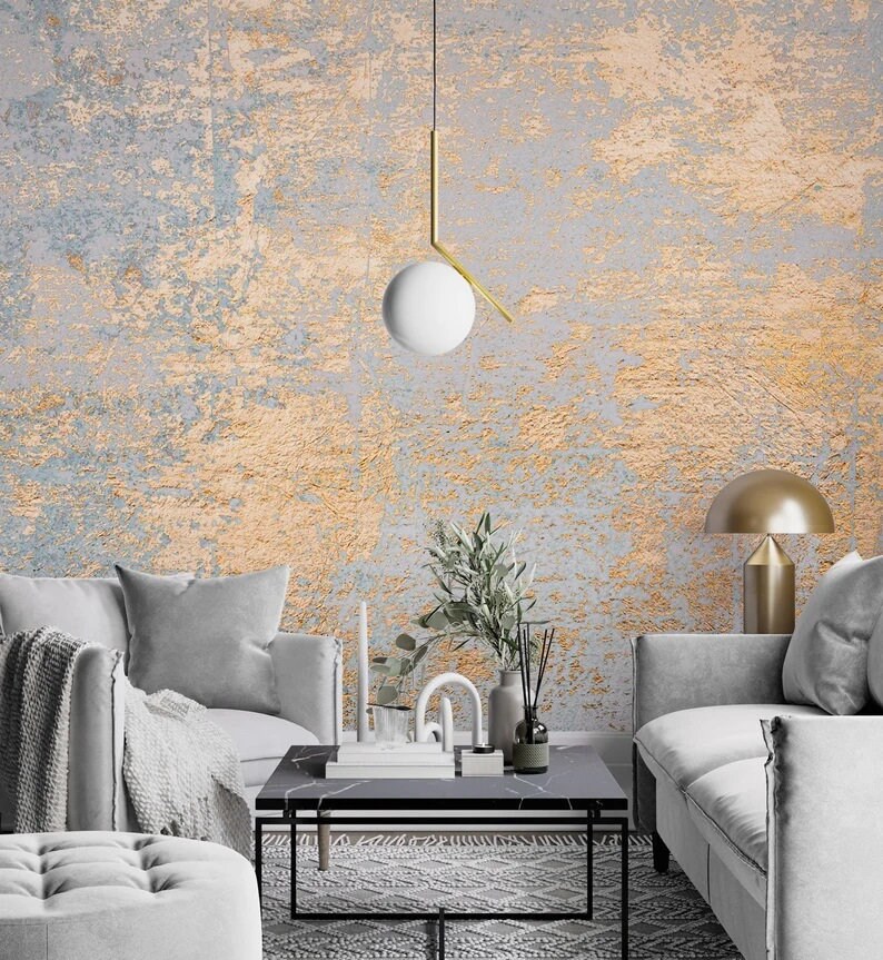 Textured Wallpaper Mural: Vintage Design for Bedroom or Living Room - Etsy