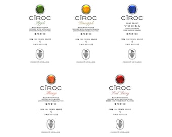 5 CIROC Vodka Tumbler Wraps, 17-20oz. Sublimation PNG Designs