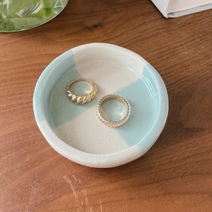 Handmade Jewelry Dish Aesthetic Trinket Dish Cute Catch All Dish Pretty Ring Dish Ceramic Jewelry Dish Handmade Ceramic Ring Dish image 1