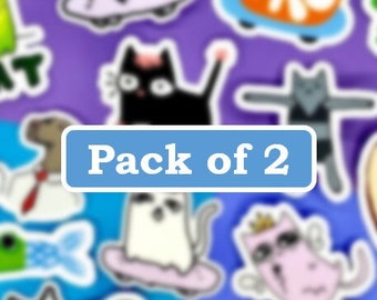 Sticker 2 Pack / 2 Pack of Any Stickers / Vinyl Stickers / Discounted Price