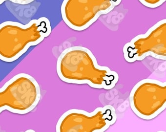 Drumstick / Drumstick Sticker / Food Sticker / Waterproof Matte vinyl / Fun Sticker