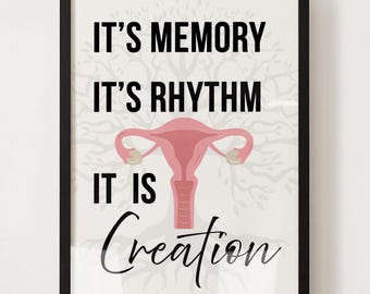 Uterus is Creation Wandbehang für Doulas, Hebammen, Obgyns, Stillhelferinnen (digitaler Download)