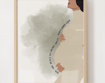 Schwangerschaft Wellness Art: Minimalistische Klinik Dekoration (Digitaler Download)