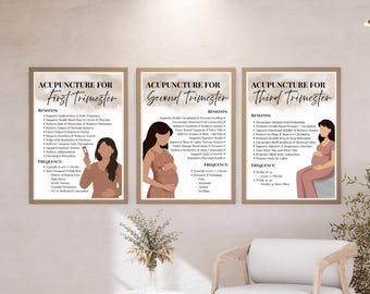 Akupunktur für die Schwangerschaft (3er Set) - Akupunkteur, Chiropraktor, Doulas, Hebammen, Obgyn, Fruchtbarkeitsambulanzen (Digitaler Download)