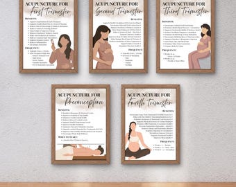 Akupunktur für die Schwangerschaft (5er Set) - Akupunkteur, Chiropraktiker, Doulas, Hebammen, Obgyn, Fruchtbarkeitsärzte (Digitaler Download)