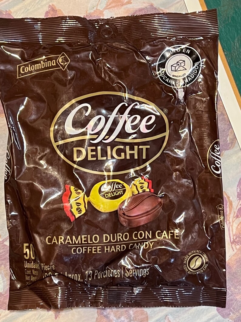 Coffee Delight Hard Candy Authentic Colombian Coffee Candy 50 Pieces Etsy