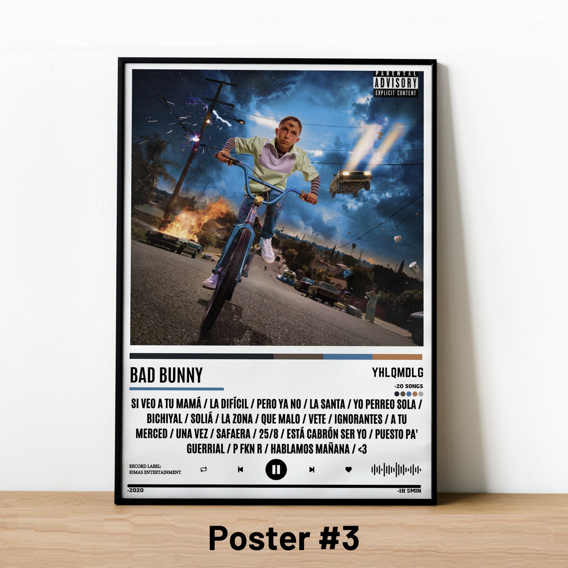 Bad Bunny Poster, Bad Bunny Print, Un Verano Sin Ti Poster, YHLQMDLG