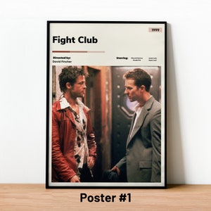 Fight Club Poster, Fight Club Print, Fight Club Decor, Fight Club Wall Art, Cult Movie Poster, Brad Pitt Movie