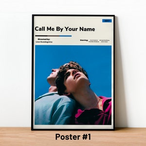 Call Me By Your Name Poster, 4 Different Print, Call Me By Your Name Gifts, Romance Movie Poster, Modern Film Poster Decor