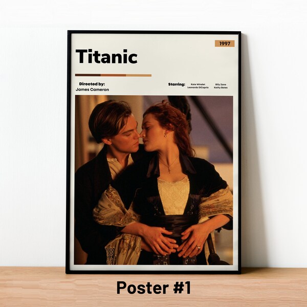 Affiche Titanic, Impression Titanic, Décor Titanic, Art mural Titanic, Cadeau Titanic, Affiche de film culte, Affiche de film romantique