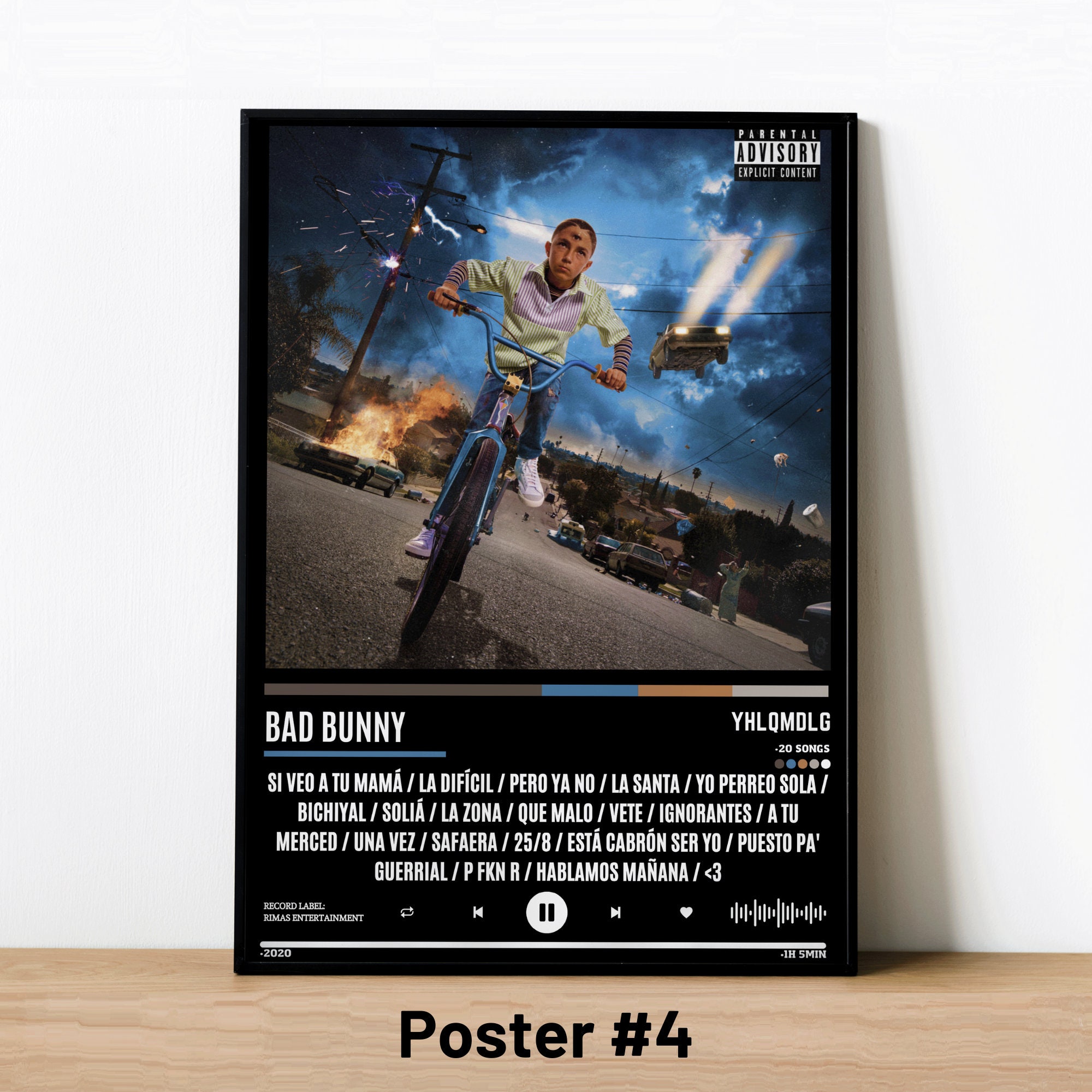Bad Bunny Poster, Bad Bunny Print, Un Verano Sin Ti Poster, YHLQMDLG