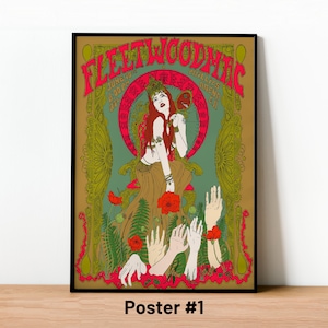 Fleetwood Mac Poster, Fleetwood Mac Print, Stevie Nicks Poster, Fleetwood Mac Decor, Fleetwood Mac Wall Art, Fleetwood Mac Birthday Gift