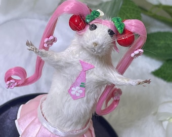 桜のきゃーく：桜のねずみの置物