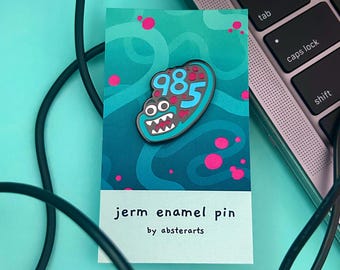 Adorable épinglette en émail avec logo germe jerma