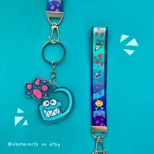 Jerma Themed Lanyard Keychain With Cute Epoxy Charms - Etsy