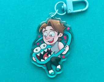 jerma with cute logo keychain