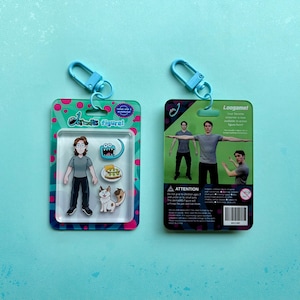 jerma985 action figure style keychain with raised front