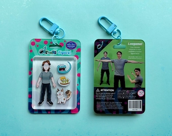 jerma985 action figure style keychain with raised front