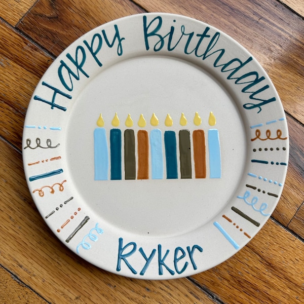happy birthday plate