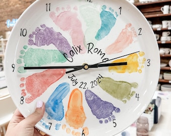 baby footprint clock
