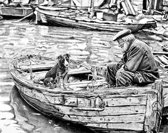 El pescador y su perro
