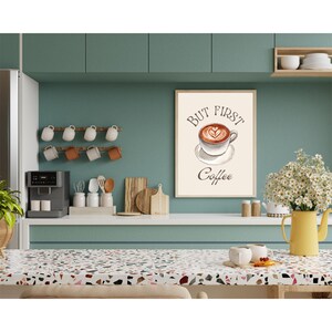 Funny Coffee Wall Art - &quot;But First, Coffee&quot;