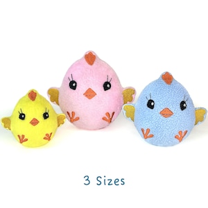 Easter Chicken Egg plush toy Embroidery Design – DIY ITH Toy Pattern (Digital Download)