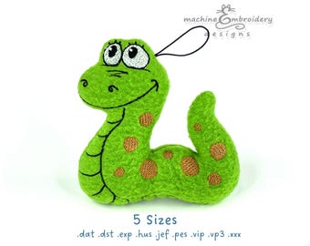 Snake Toy Machine Embroidery Design – ITH Project, 5 Sizes (Instant Download)