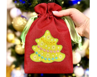 Christmas Tree Applique Machine Embroidery Design (PDF Instructions)