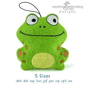 Frog Toy Machine Embroidery Design - DIY ITH Toy, Instant Download, step by step instruction, 5 sizes