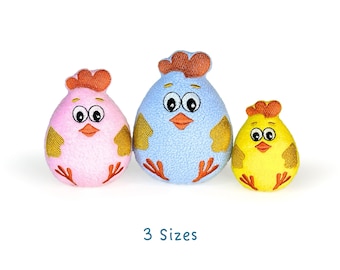 Easter Chick ITH Toy Machine Embroidery Design – 3 Sizes (Instant Download)