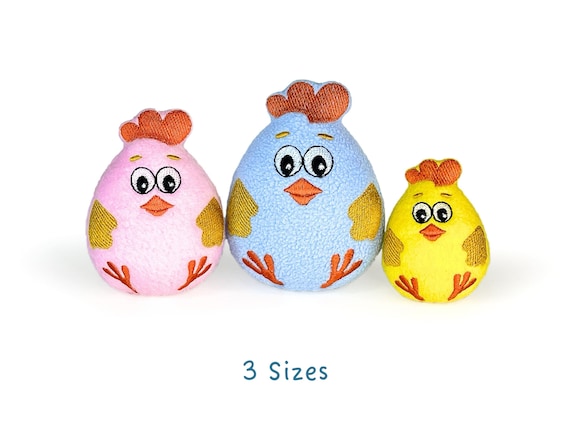 Easter Chick ITH Toy Machine Embroidery Design – 3 Sizes (Instant Download)