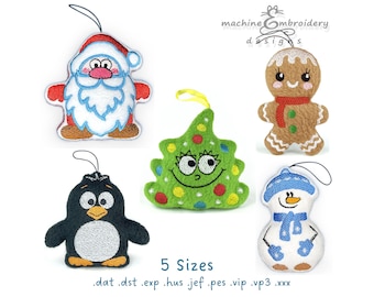 Bundle Christmas Toy Machine Embroidery Designs, ITH Ornament (Instant Download)