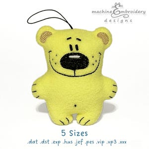 Knuffel beer – ITH-borduurontwerp, doe-het-zelf teddybeer (directe download)