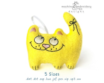 Cat Toy Machine Embroidery Design - ITH DIY Project (Instant Download)
