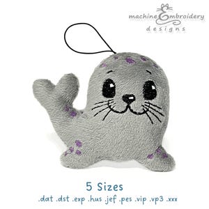 Zegel knuffel - ITH-machineborduurontwerp (direct downloaden)