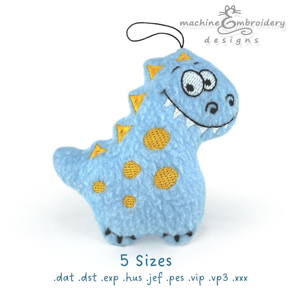 Dragon Toy Machine Embroidery Design - ITH DIY Toy (Instant Download)