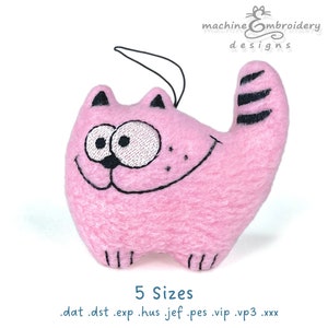 Cat Toy Machine Embroidery Design - DIY ITH Toy, Instant Download, step by step instruction, 5 sizes