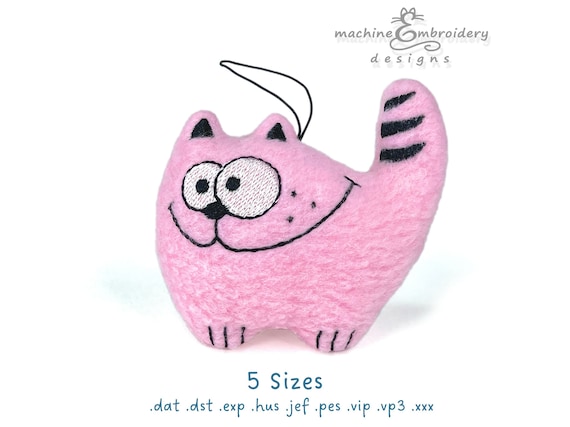Cat Toy Machine Embroidery Design – ITH DIY Project (Digital Download)