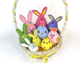 Bundle Easter Bunny Chick ITH Toy, Machine Embroidery Designs (Instant Download)