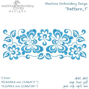 Chinoiserie, Blue willow Flower and Butterfly Machine Embroidery Design, Digital File, Instant Download