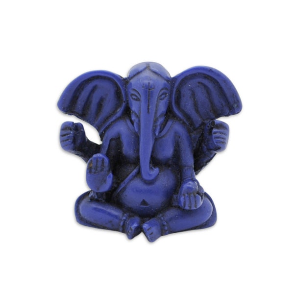 Ganesha Statue 2" Small Miniature Blue Resin Hindu Elephant God Icon High Quality Ganesh Figurine