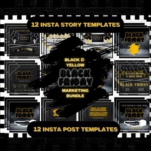 Editable Black Friday Flyer Bundle for Marketing Black Friday Sales Social Media Black Friday Promo Flyer Template Custom Instant Download