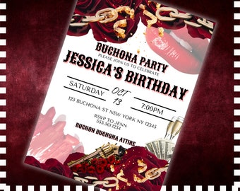 Buchona Birthday Invitation For Birthday Party Invite Digital Invitation Template Printable Invitation Download Mobile Invite
