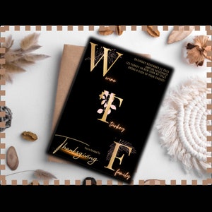 WTF Thanksgiving Invitation For Thanksgiving Party Invitation Printable Invitation Download Template Mobile Invite